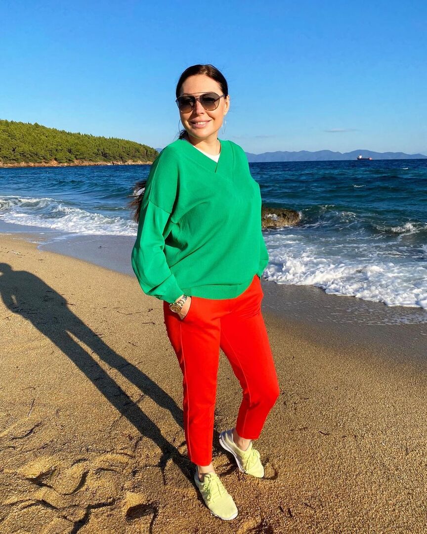 Наталья Бочкарева на пляже