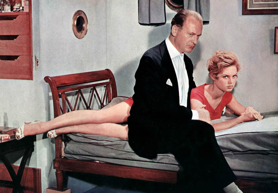 Брижит Бардо и Курт Юргенс в фильме «И Бог создал женщину», 1956 год