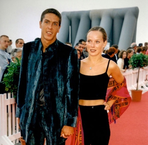 Сами Насери с женой Мари Гийяр, 1998 год