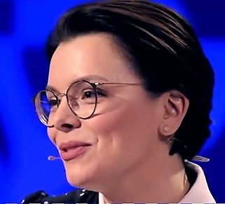 Татьяна Брухунова во время съемок на Первом канале