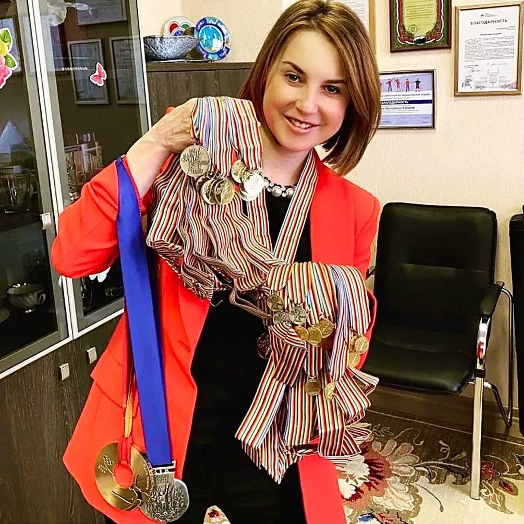 Ирина Слуцкая со своими медалями