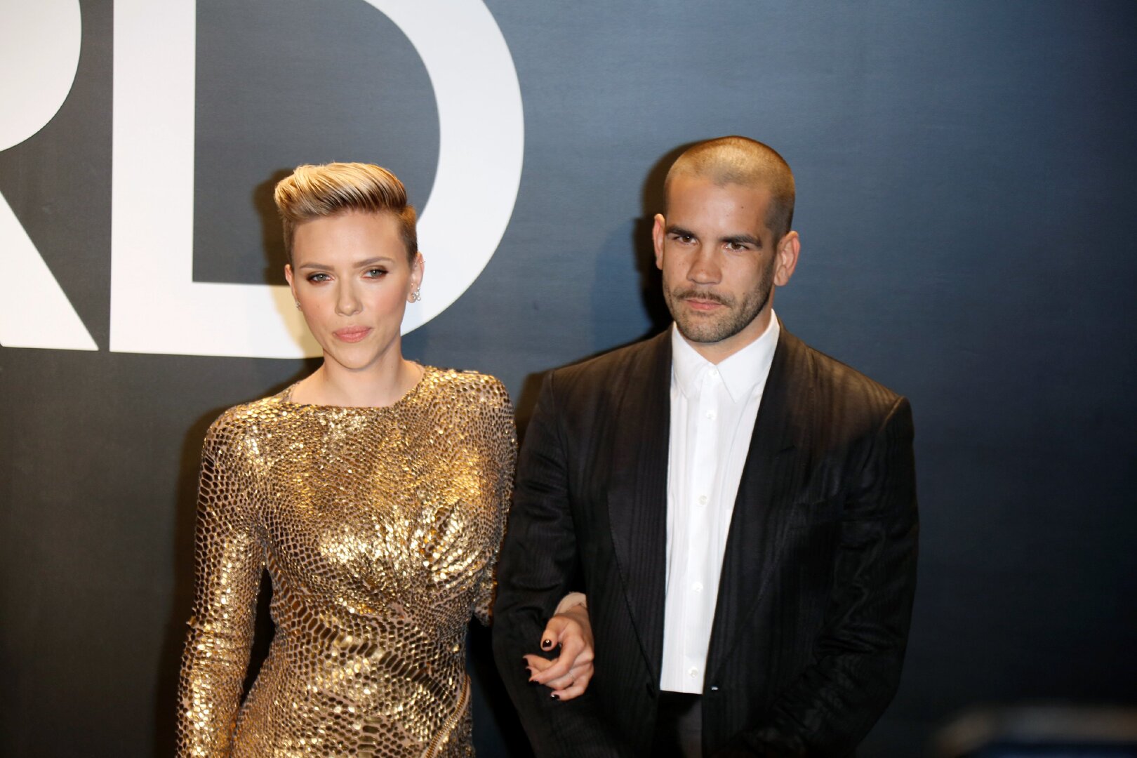 Скарлетт со вторым мужем Роменом Дориаком, 2015