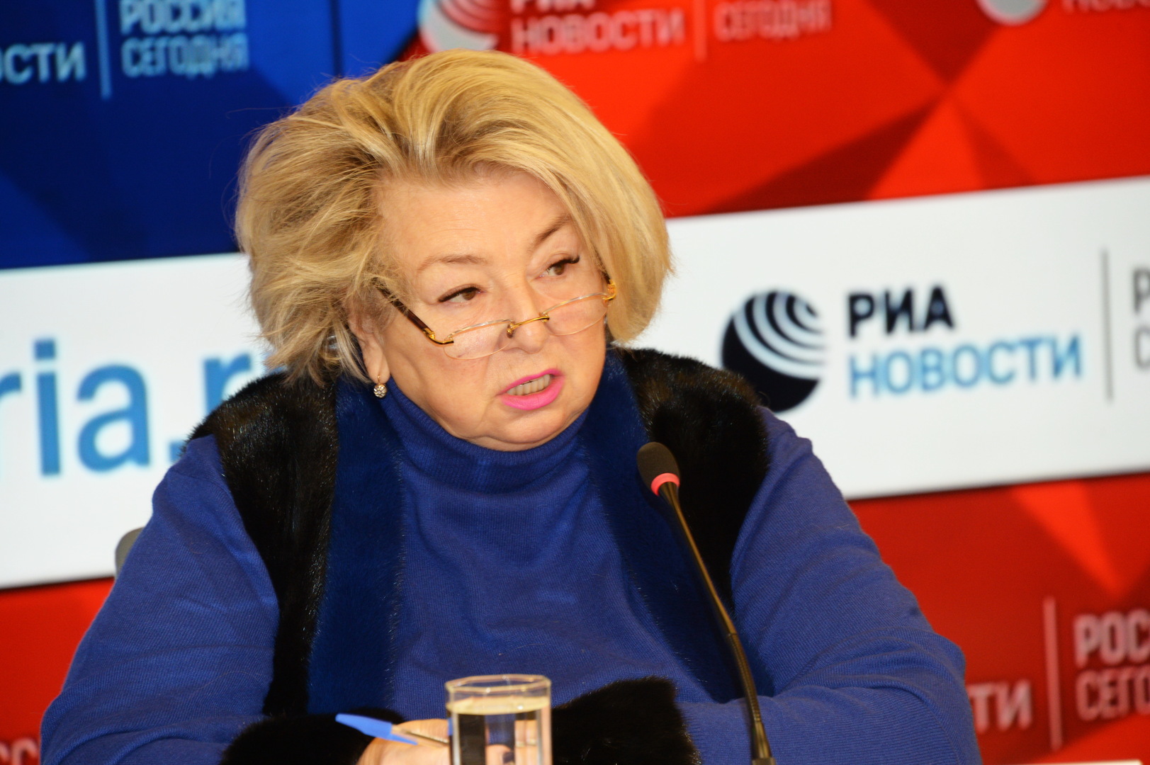 Татьяна Тарасова на пресс-конференции