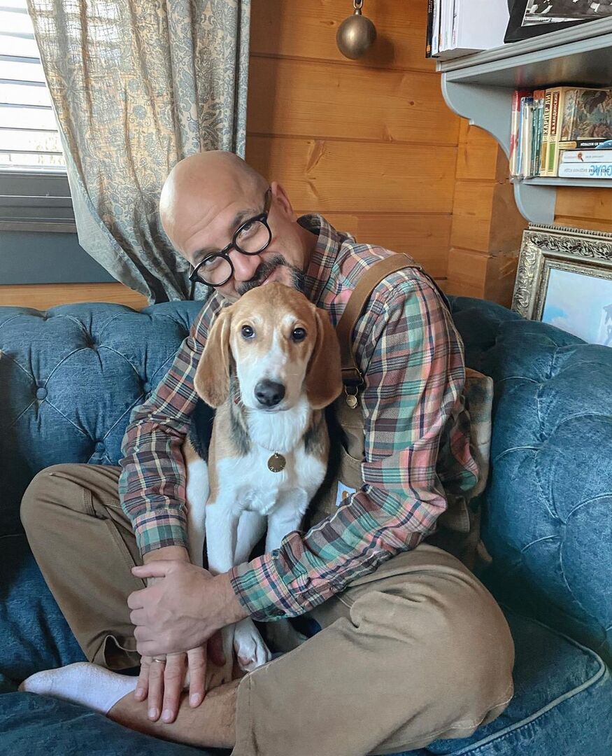 Егор Дружинин с любимой собакой