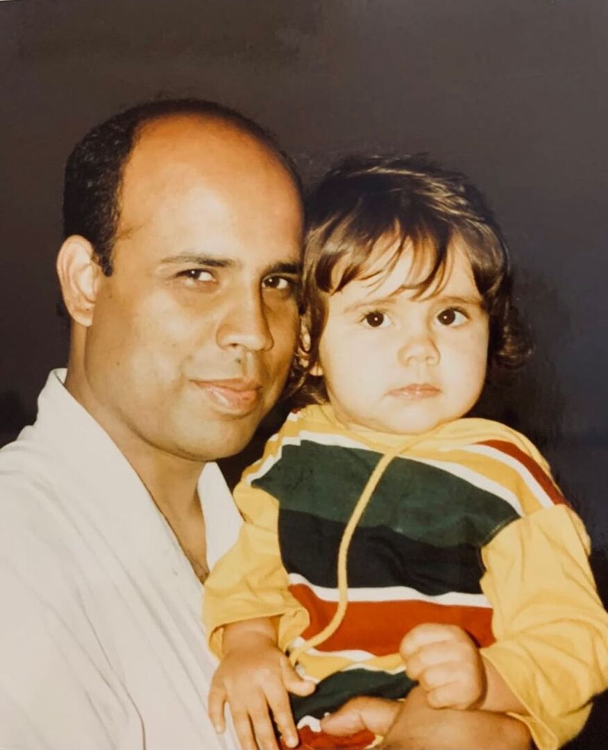 Маленькая Рита с отцом Абдуллой Аль Мамуном