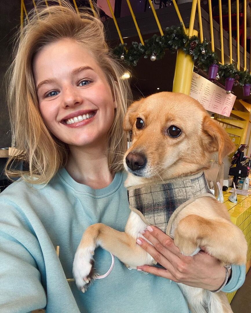 Саша Бортич с собакой