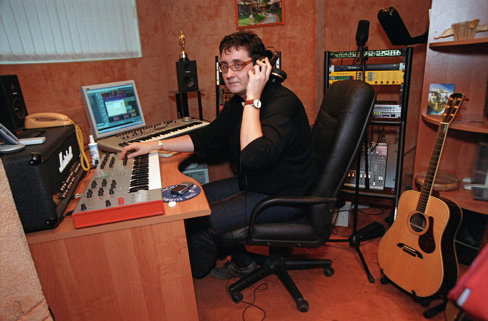 Вячеслав Тюрин в звукозаписывающей студии