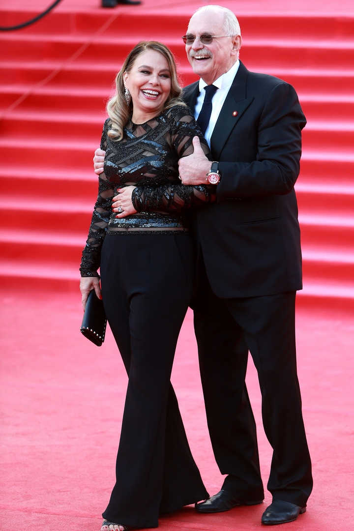 Никита Михалков на открытии ММКФ с Орнеллой Мути