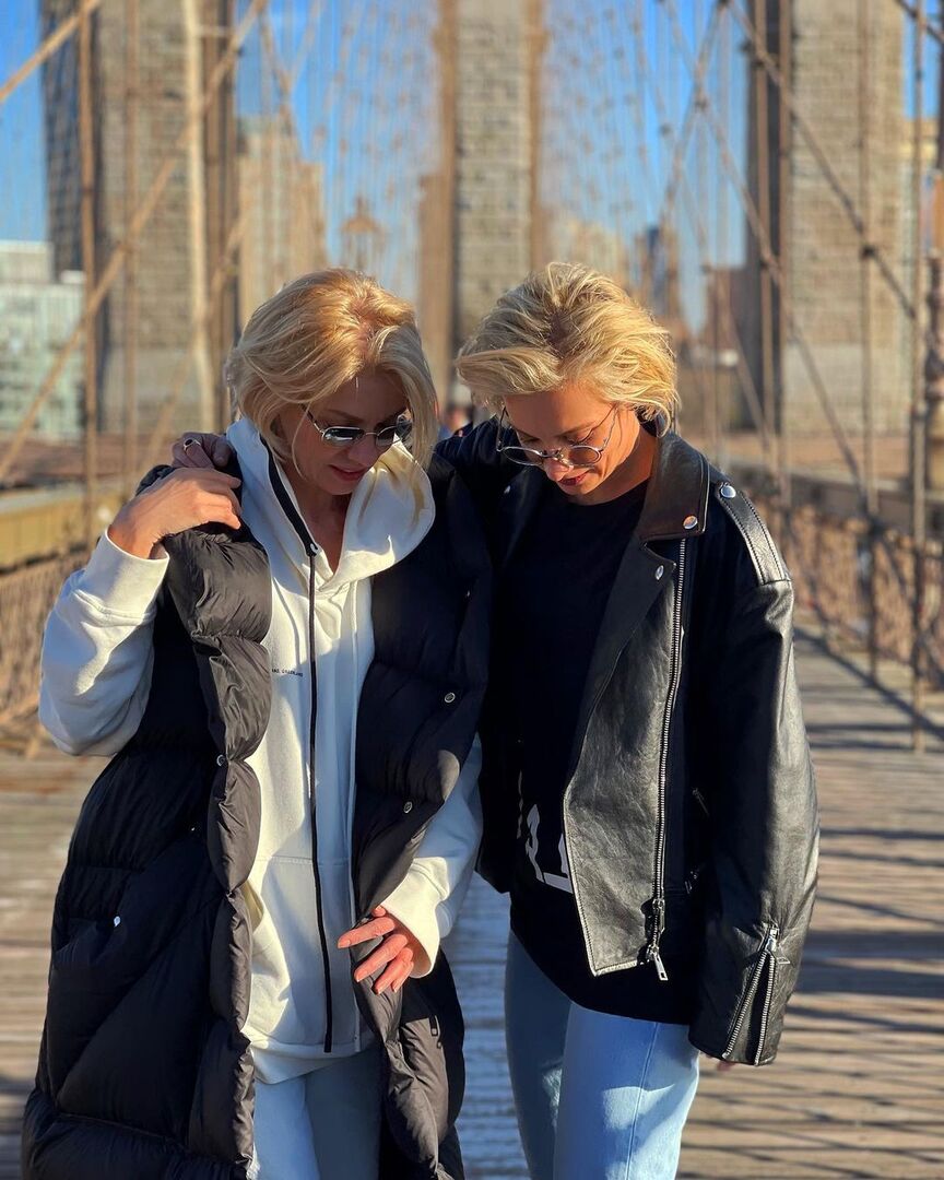 Полина с мамой в Нью-Йорке