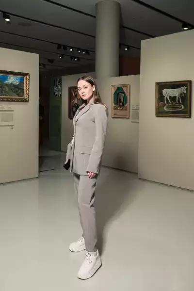 Ингрид Олеринская на открытии выставки