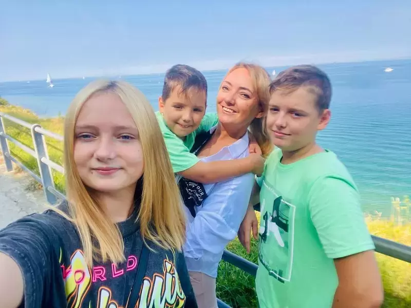 Светлана Малькова с детьми