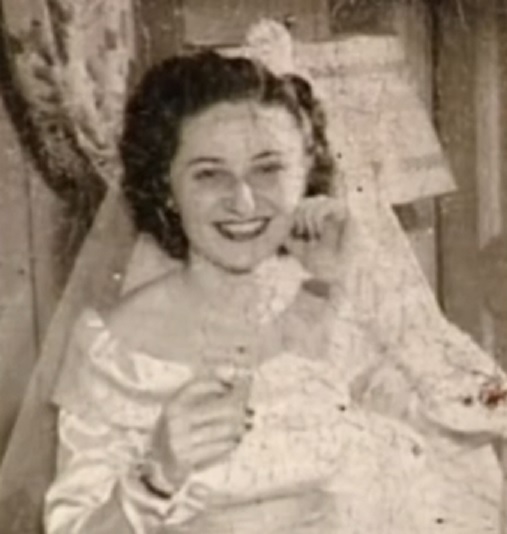 Эстель Шер в день свадьбы, 1946 год