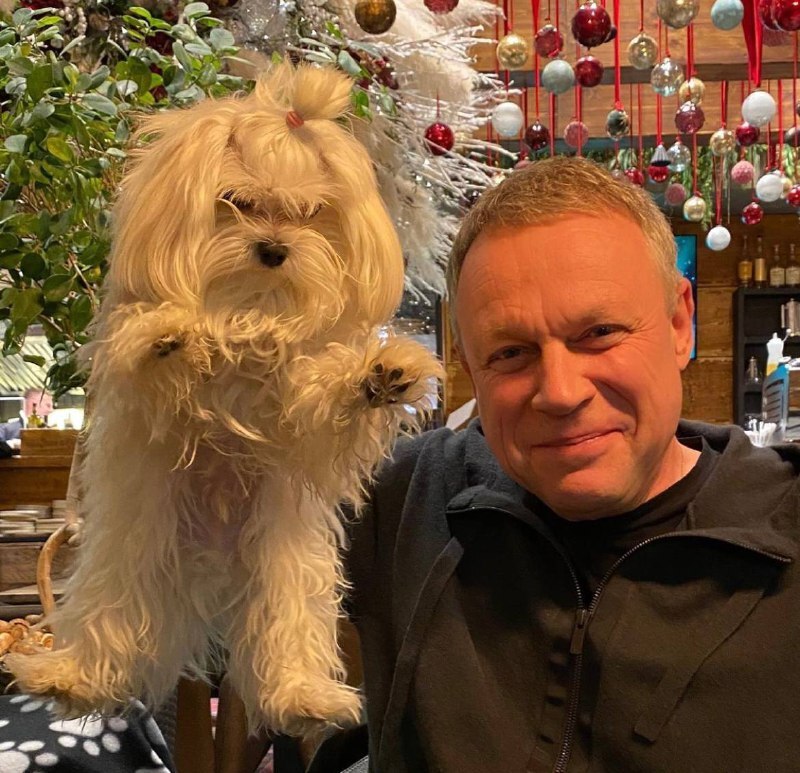 Сергей Жигунов с псом Степой