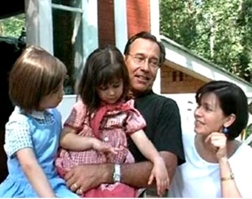 Андрей Кончаловский и Ирина Мартынова с дочками