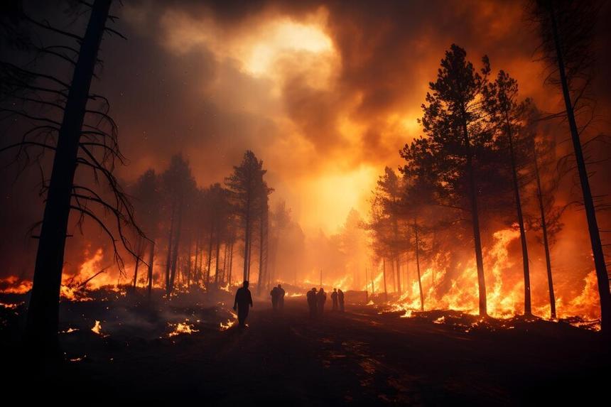 Калифорнийских пожарных высмеяли из-за тушения огня женскими сумками